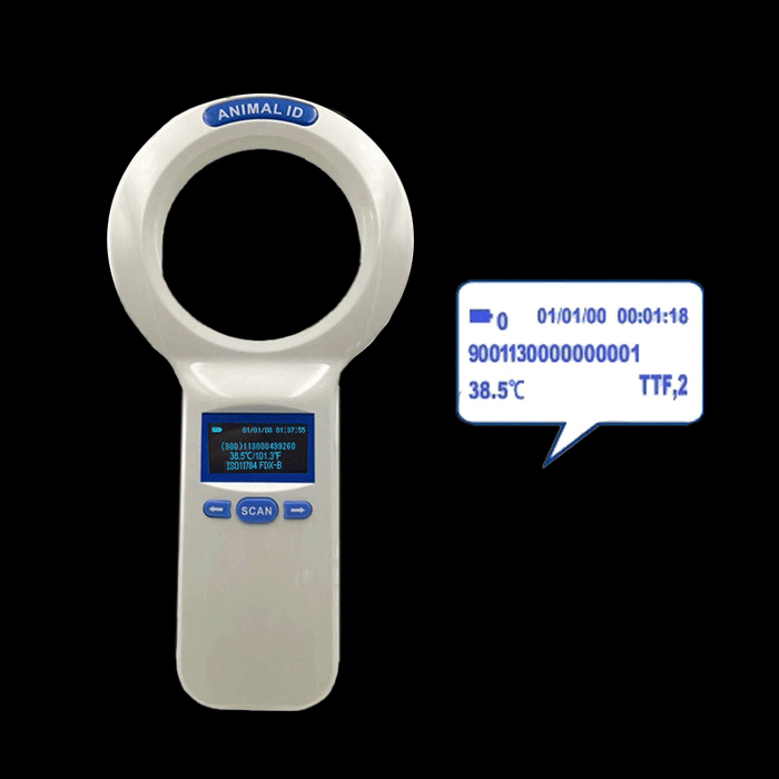 Animal Handheld RFID and Temperature Reader